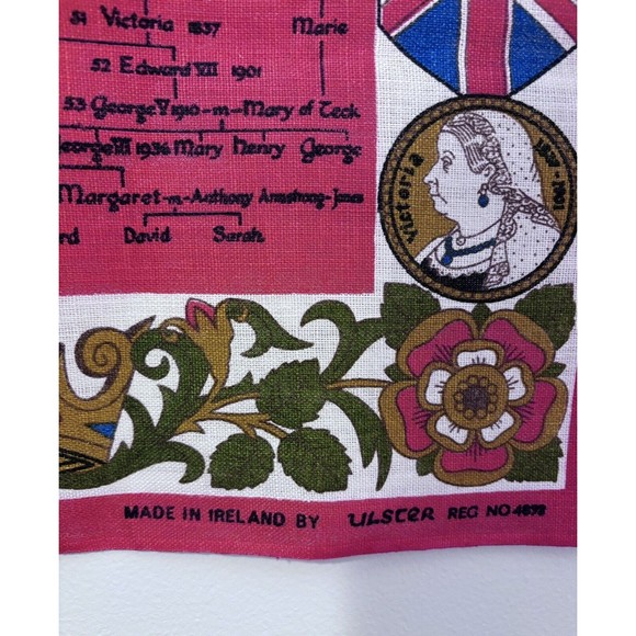 The Royal Lineage Tea Towel by Ulster Made in Ireland #4898 Irish Linen. - Picture 2 of 3
